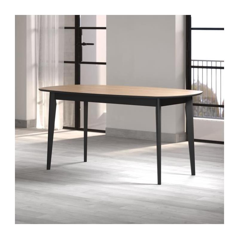 Table à manger Ronin en chêne ovale contemporain, 8 personnes