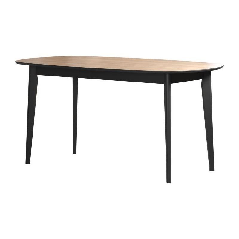 Table à manger Ronin en chêne ovale contemporain, 8 personnes