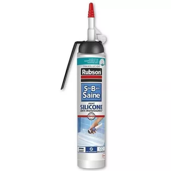 Silicone carrelage RUBSON transparent, 200 ml Mastic sans pistolet sdbs transpar