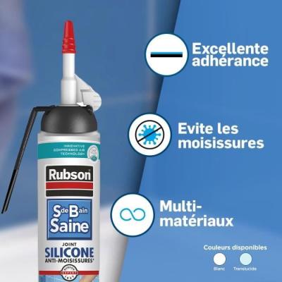 Mastic sanitaires Rubson - Facile et efficace pour une salle de bain saine