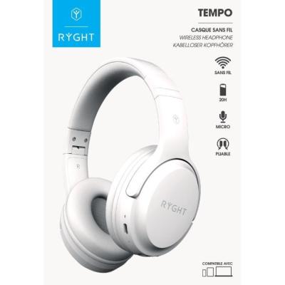Casque sans fil élégant Blanc nacré - RYGHT TEMPO