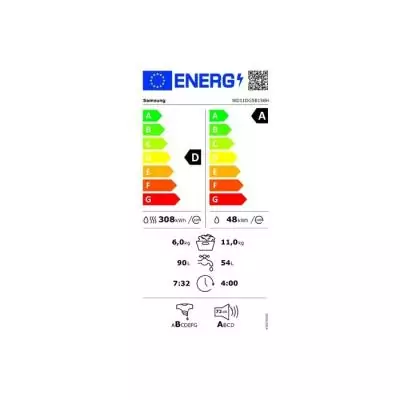 Samsung Lave-linge séchant AI ecobubble™ 11+6kg - WD11DG5B15BH