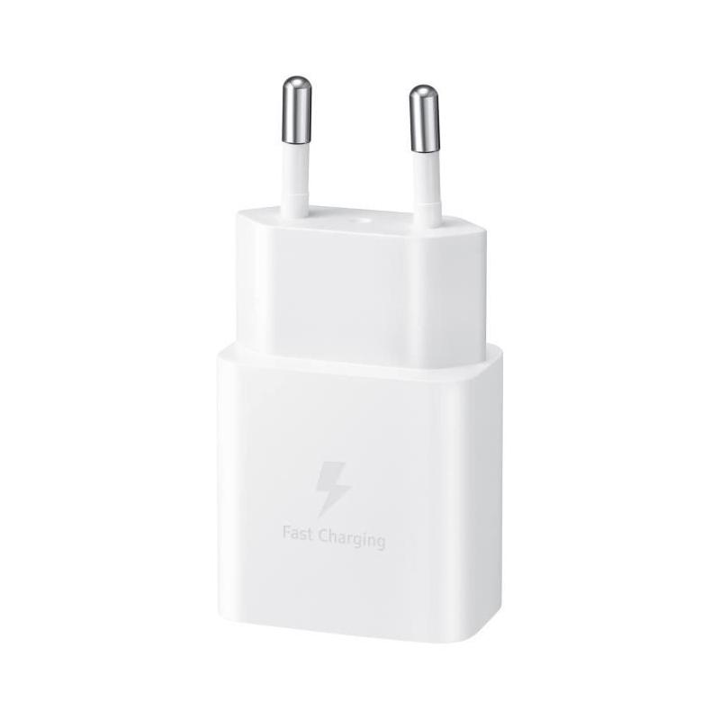 Chargeur Secteur USB C 15W + câble USB C Samsung Blanc