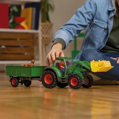 Tracteur et remorque Schleich avec figurines pour enfants