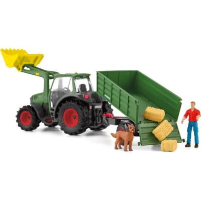 Tracteur et remorque Schleich avec figurines pour enfants