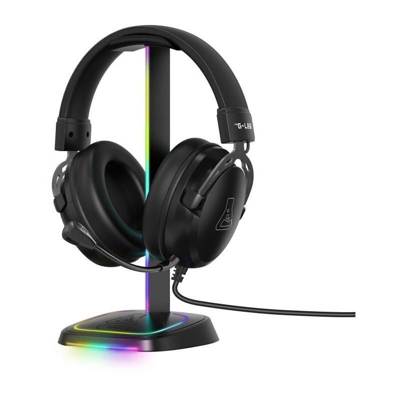 Support casque gamer - The G-Lab - K-STAND-NEON RGB - Filaire - Éclairage RGB