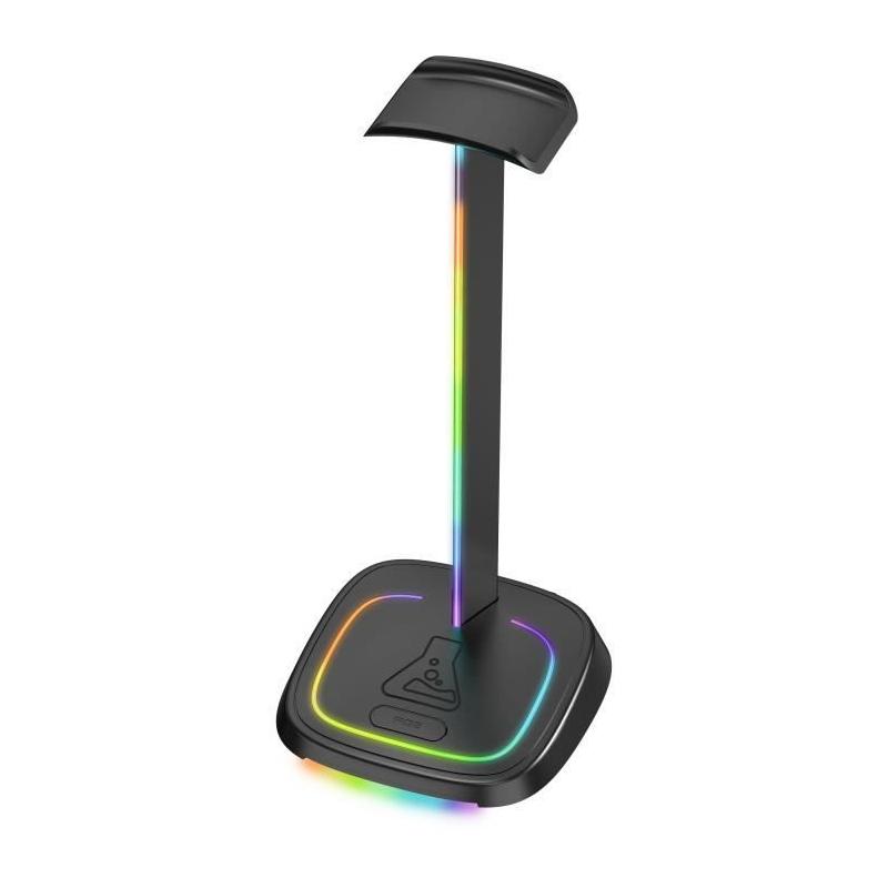 Support casque gamer G-Lab K-STAND-NEON RGB avec Hub USB/C, Éclairage RGB - Noir