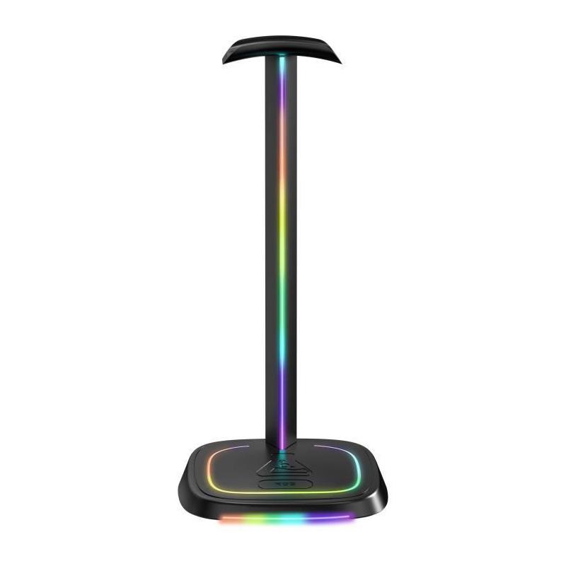 Support casque gamer G-Lab K-STAND-NEON RGB avec Hub USB/C, Éclairage RGB - Noir