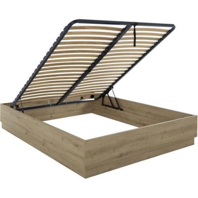 Lit coffre TIDY 140x190 cm Chene/Ecru GAMI