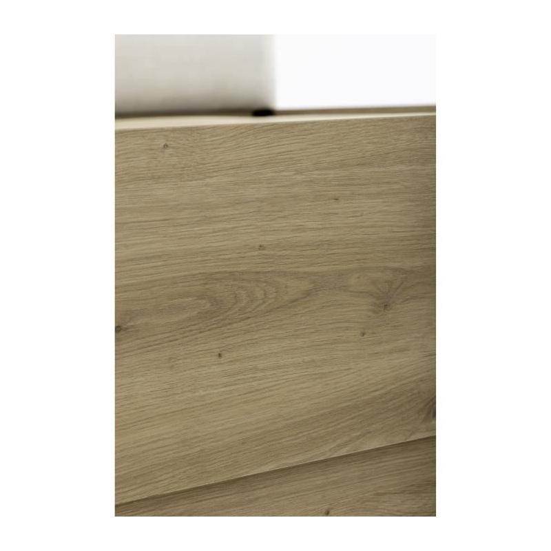 Lit coffre TIDY 160x200 cm Chêne/Ecru avec Sommier - GAMI