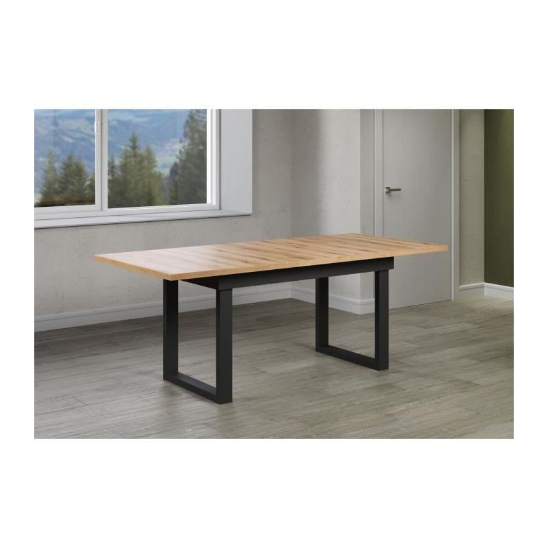 Table à manger scandinave en chêne - Rectangulaire 160-200 x 76 x 80 cm