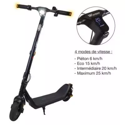 Trottinette électrique Wispeed C8-40 Pro 250 W Noir - Vitesse et élégance assurées