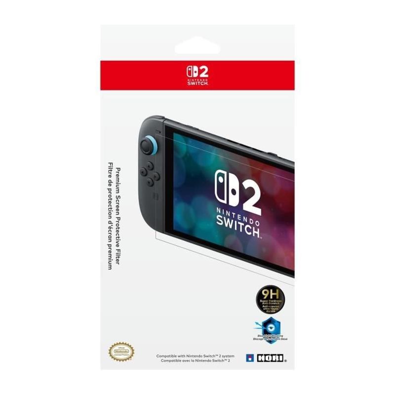 Protection d'écran verre trempé premium pour Nintendo Switch 2 - Anti-lumière bleue