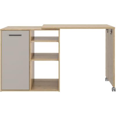 ALPAGA - Ilot pivotant - 1 porte - 156 x 60 x 88 cm - Chene Silva / Grege - GAMI