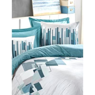 Parure de lit - 1 housse de couette 220 x 240 cm + 2 taies d'oreiller 60 x 60 cm - 100% coton renforcé - Vert