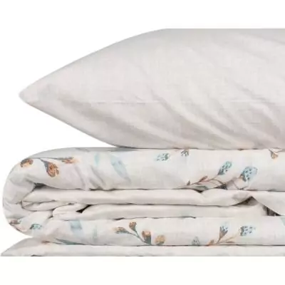 Parure de lit 220x240 cm + 2 taies - 100% coton renforcé - Menthe Parure de lit 220x240 cm + 2 taies - 100% coton renforcé - Menthe