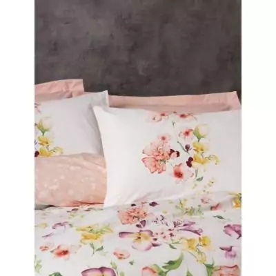 Parure de lit 220x240 cm + 2 taies 60x60cm - 100% coton renforcé - Blanc Parure de lit 220x240 cm + 2 taies 60x60cm - 100% coton renforcé - Blanc