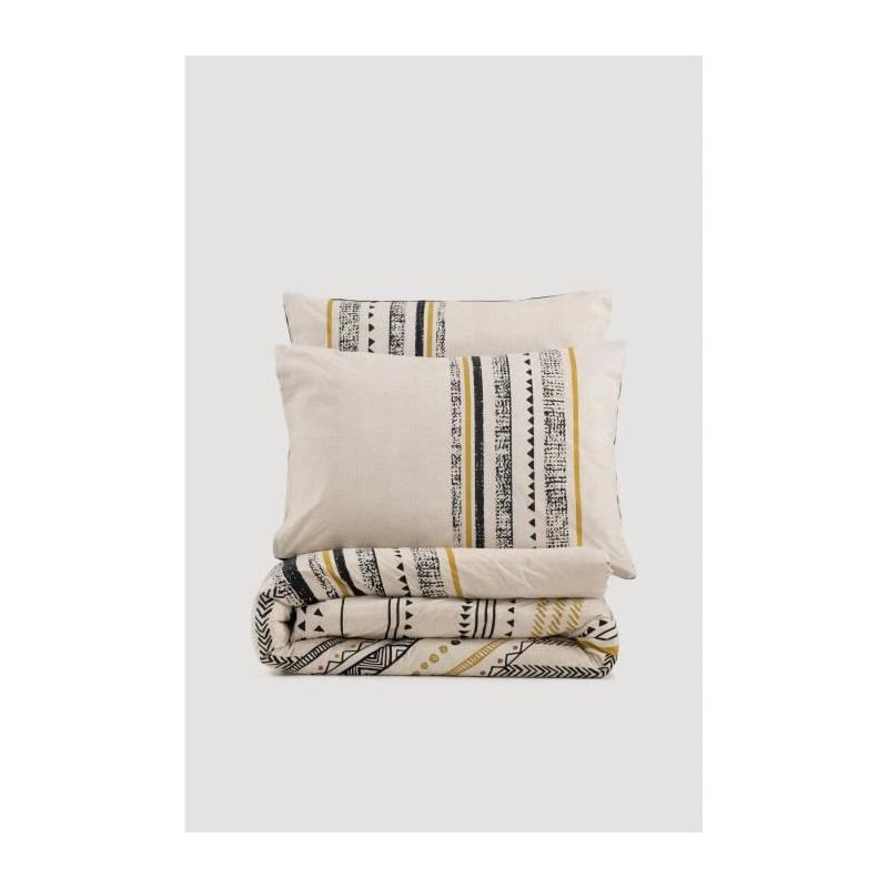 Parure de lit 220x240 + 2 taies 60x60 cm - Blanc doux et durable