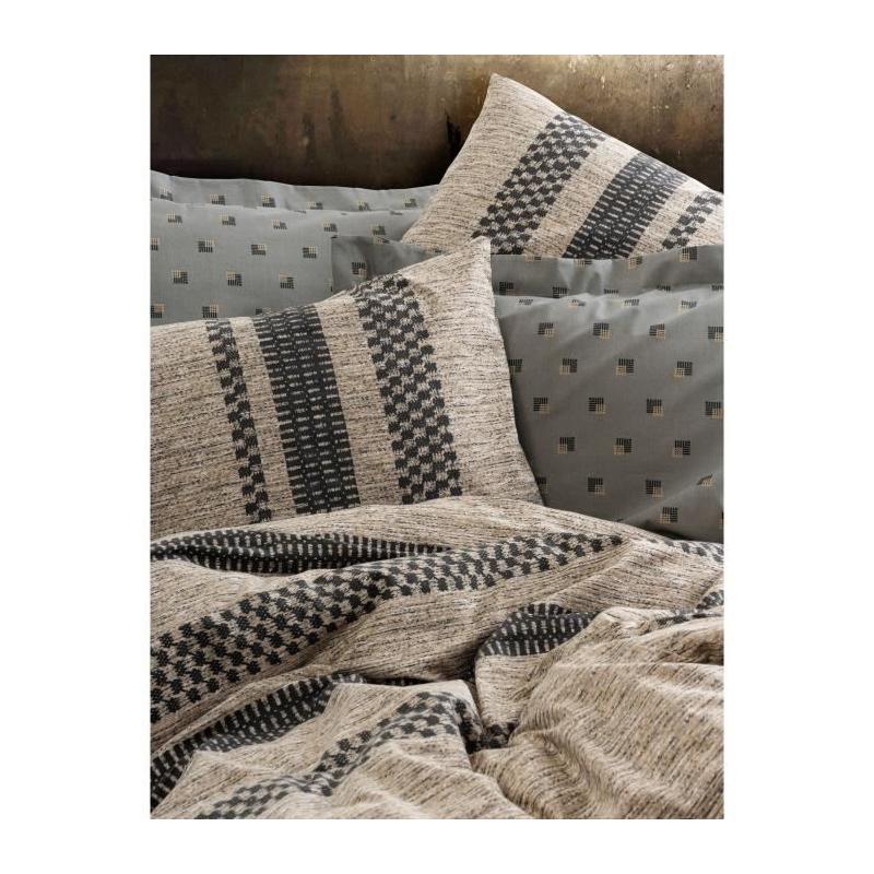 Parure de lit 100% coton renforcé - Brun