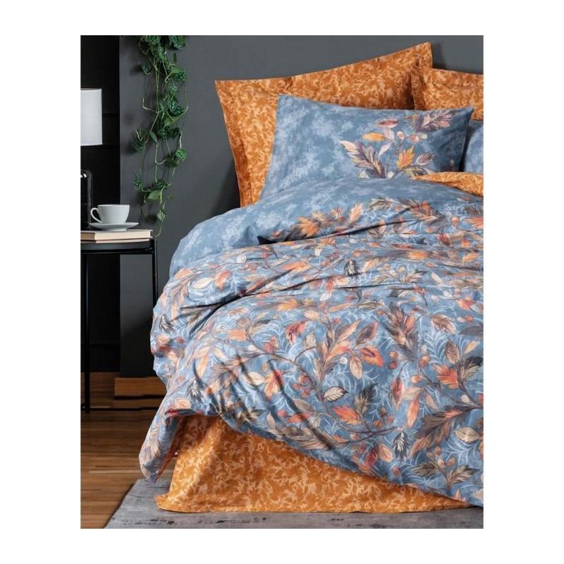 Parure de lit Moutarde - 100% coton - 220x240 + 2 taies - 60x60 cm