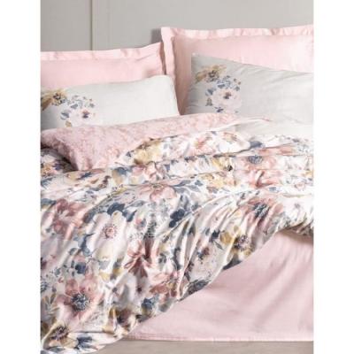 Parure de lit satinée 100% coton - Poudre