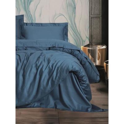 Parure de lit Satiné 100% coton - 220x240cm - Bleu