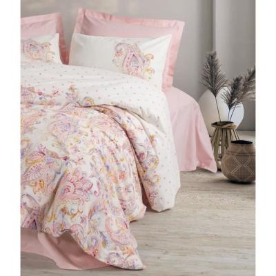 Parure de lit en coton renforcé 220x240 cm - Rose