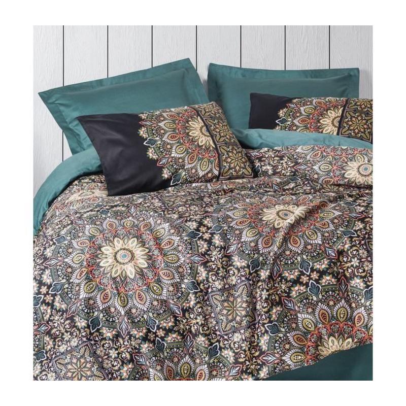Parure de lit Satiné 100% coton - 1 housse 220x240cm + 2 taies 60x60cm