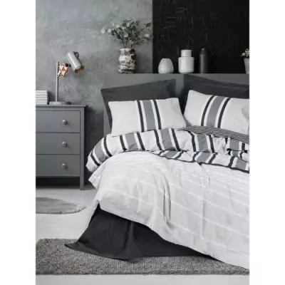 Parure de lit 100% coton renforcé - Anthracite Parure de lit 100% coton renforcé - Anthracite