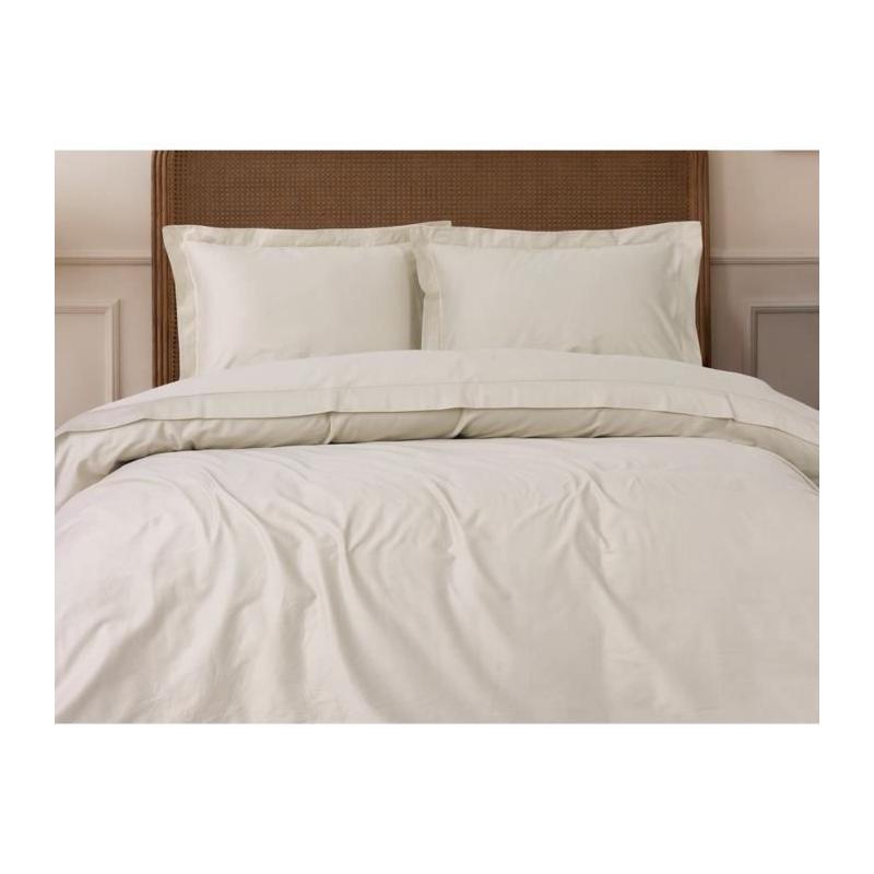 Ensemble de lit élégant - Satiné 100% coton - Beige