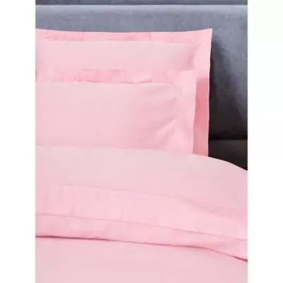 Ensemble literie 220x240cm - Satiné 100% coton - Rose Ensemble literie 220x240cm - Satiné 100% coton - Rose