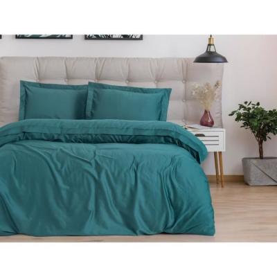 Parure de lit Satiné 100% coton - Bleu