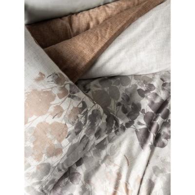 Parure de lit 220x240 cm + 2 taies 60x60 cm en Satiné 100% coton - Gris