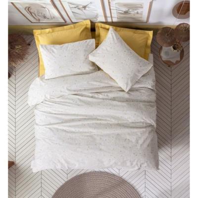 Parure de lit 220x240 cm Moutarde en coton renforcé