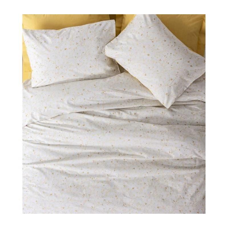 Parure de lit 220x240 cm Moutarde en coton renforcé