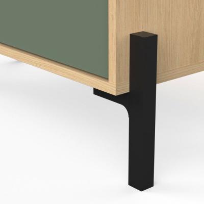 Armoire de salle de bain ELISA - Design vert et chêne