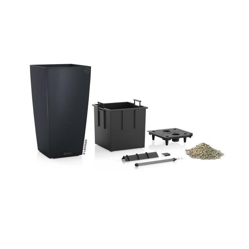 Jardiniere - Cubico color 40 - Kit complet - Gris ardoise - 31 L - LECHUZA