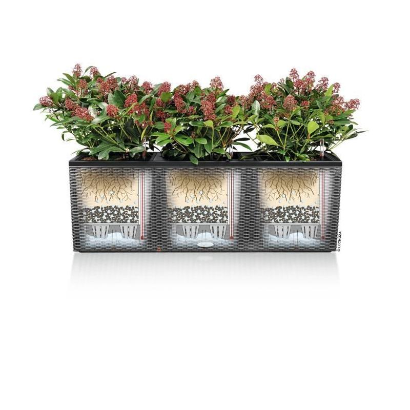 Jardiniere - Trio cottage 30 - Kit complet - Granit - 42 L - LECHUZA