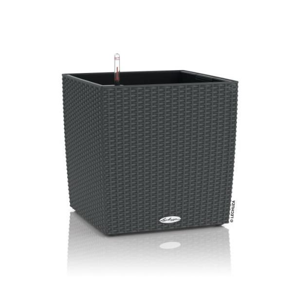 Jardiniere - Cube cottage 40 - Kit complet - Granit - 31 L - LECHUZA