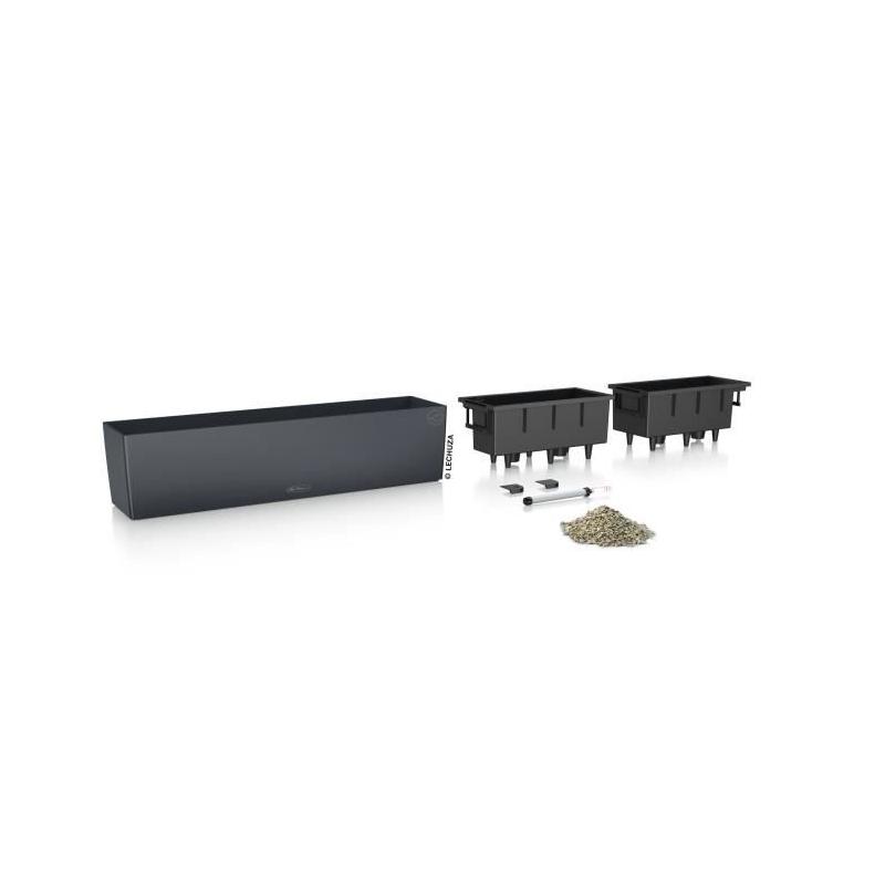 Jardiniere - Balconera color 80 - Kit complet - Gris ardoise - 12 L - LECHUZA