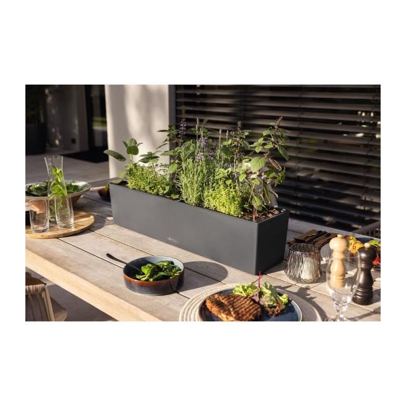 Jardiniere - Balconera color 80 - Kit complet - Gris ardoise - 12 L - LECHUZA