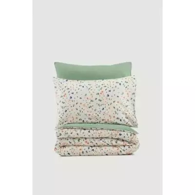 Parure de lit 100% coton renforcé - Vert Parure de lit 100% coton renforcé - Vert