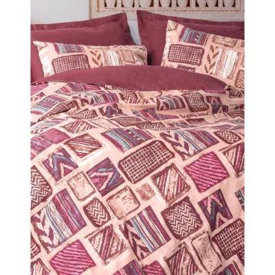 Parure de lit 220x240cm - 100% coton renforcé - Rouge