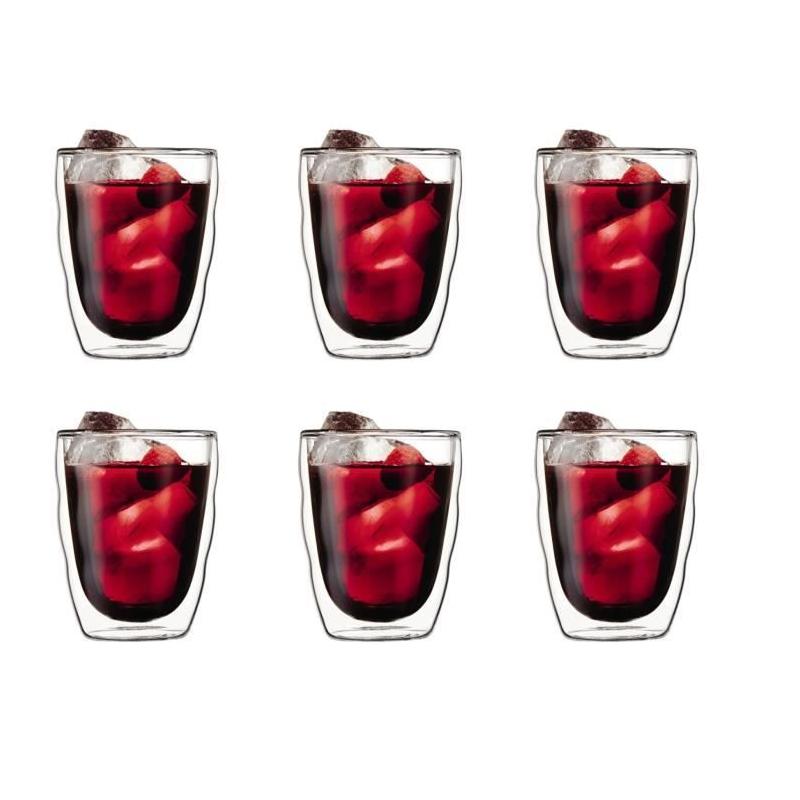 Verres thermo BODUM Pilatus 0.35l - Lot de 6 - Transparent