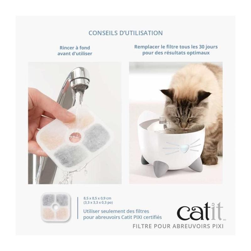 CATIT 6 Filtres pour fontaine a eau PIXI
