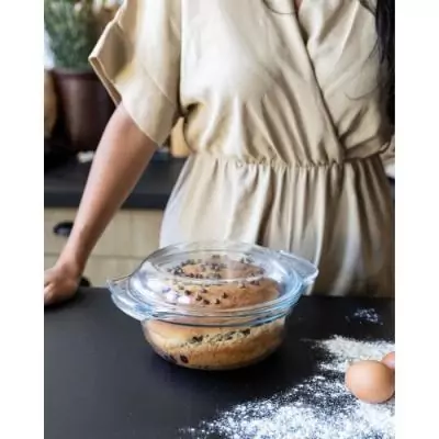 Cocotte PYREX 5,1L en verre borosilicate - Congélateur et micro-ondes