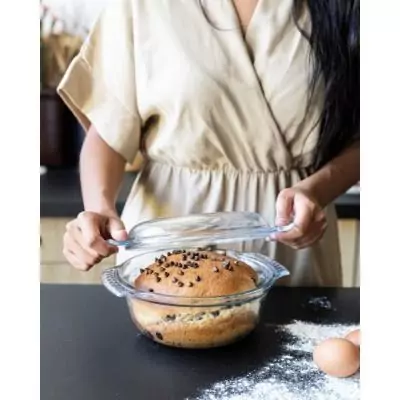 Cocotte PYREX 5,1L en verre borosilicate - Congélateur et micro-ondes