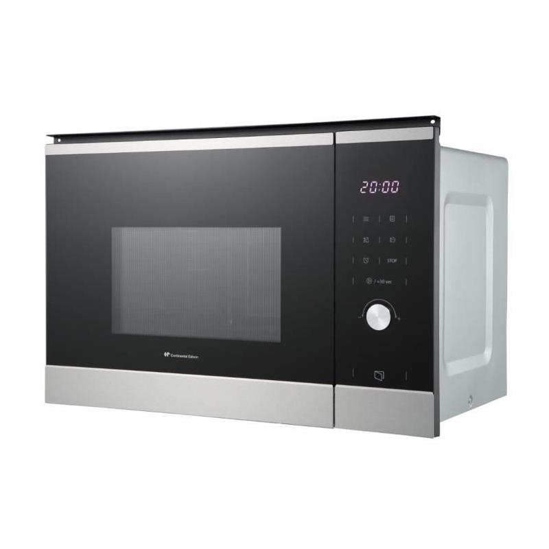 Micro ondes encastrable - CONTINENTAL EDISON - CEMO25GINES - Noir Inox L59,5 x H38,8 x P40,1 cm - 25L