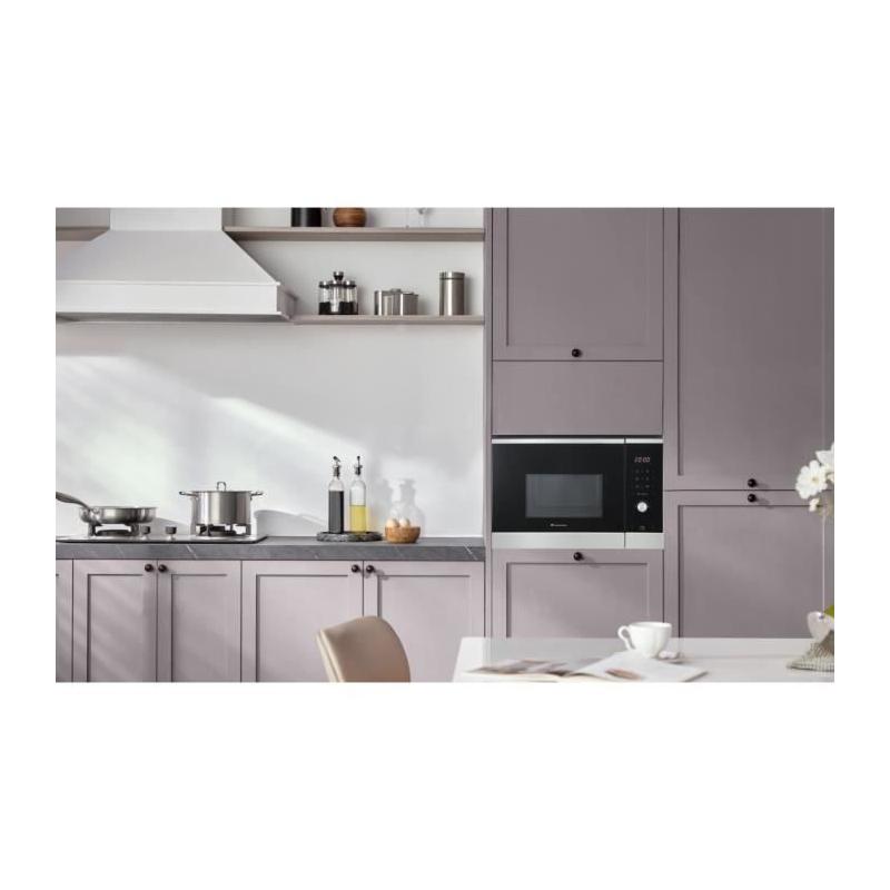 Micro ondes encastrable - CONTINENTAL EDISON - CEMO25GINES - Noir Inox L59,5 x H38,8 x P40,1 cm - 25L
