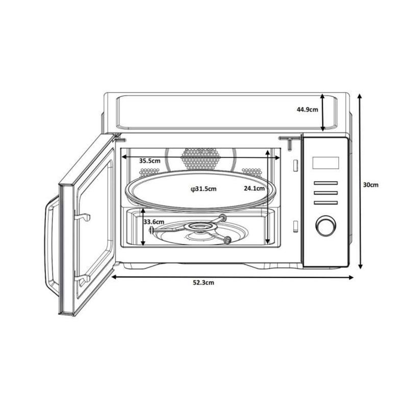 Micro-ondes - CONTINENTAL EDISON - CEMO29BC - 29 l - Combiné - Noir